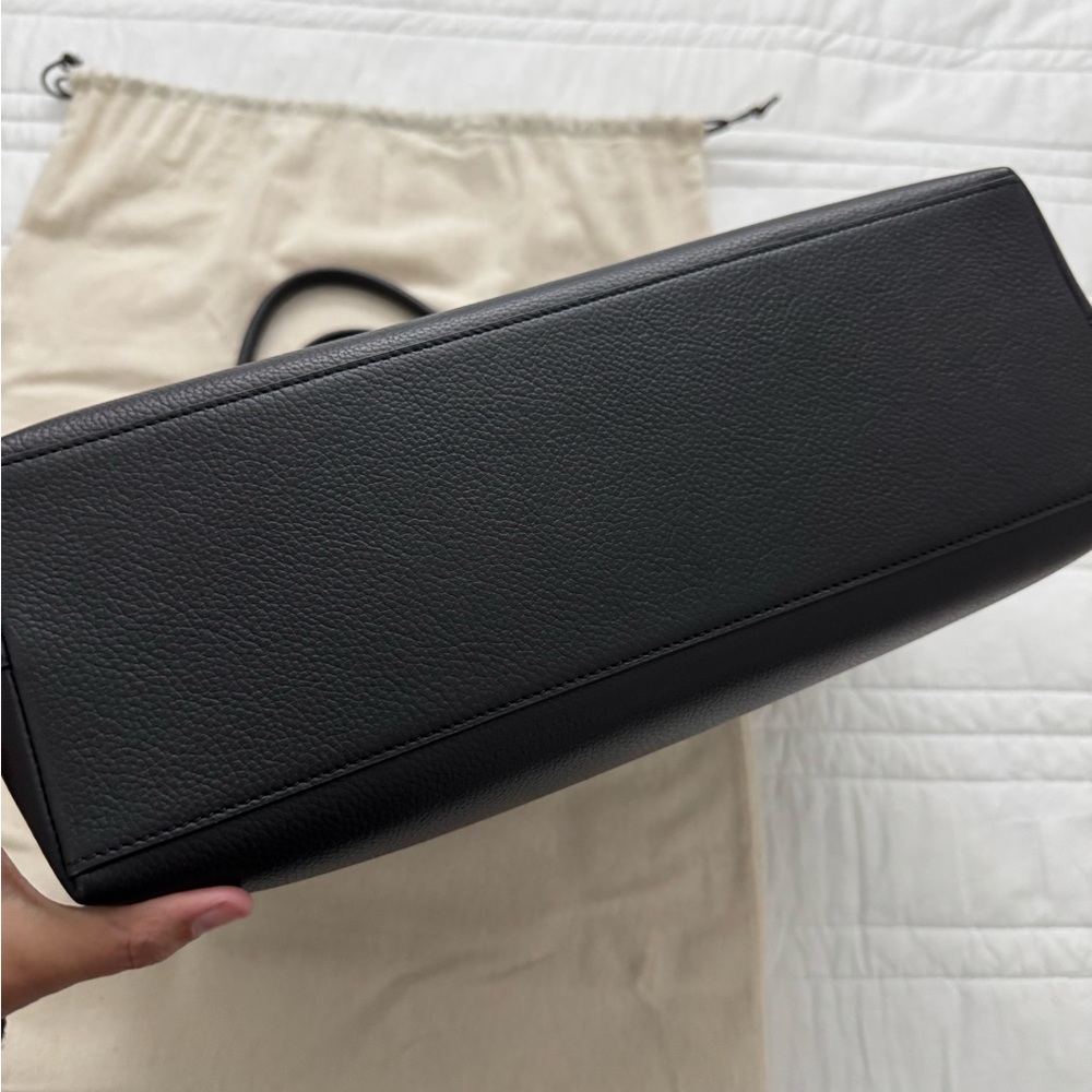 Linjer Black Leather Tote Bag - Picture 4 of 4